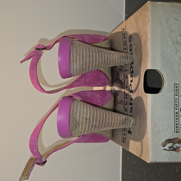 Pink suede Slingback Hush Puppies - Picture 2 of 5